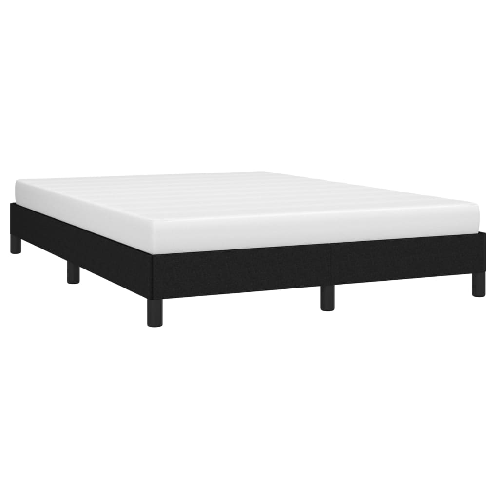 Bed Frame without Mattress Black 137x187 cm Double Fabric