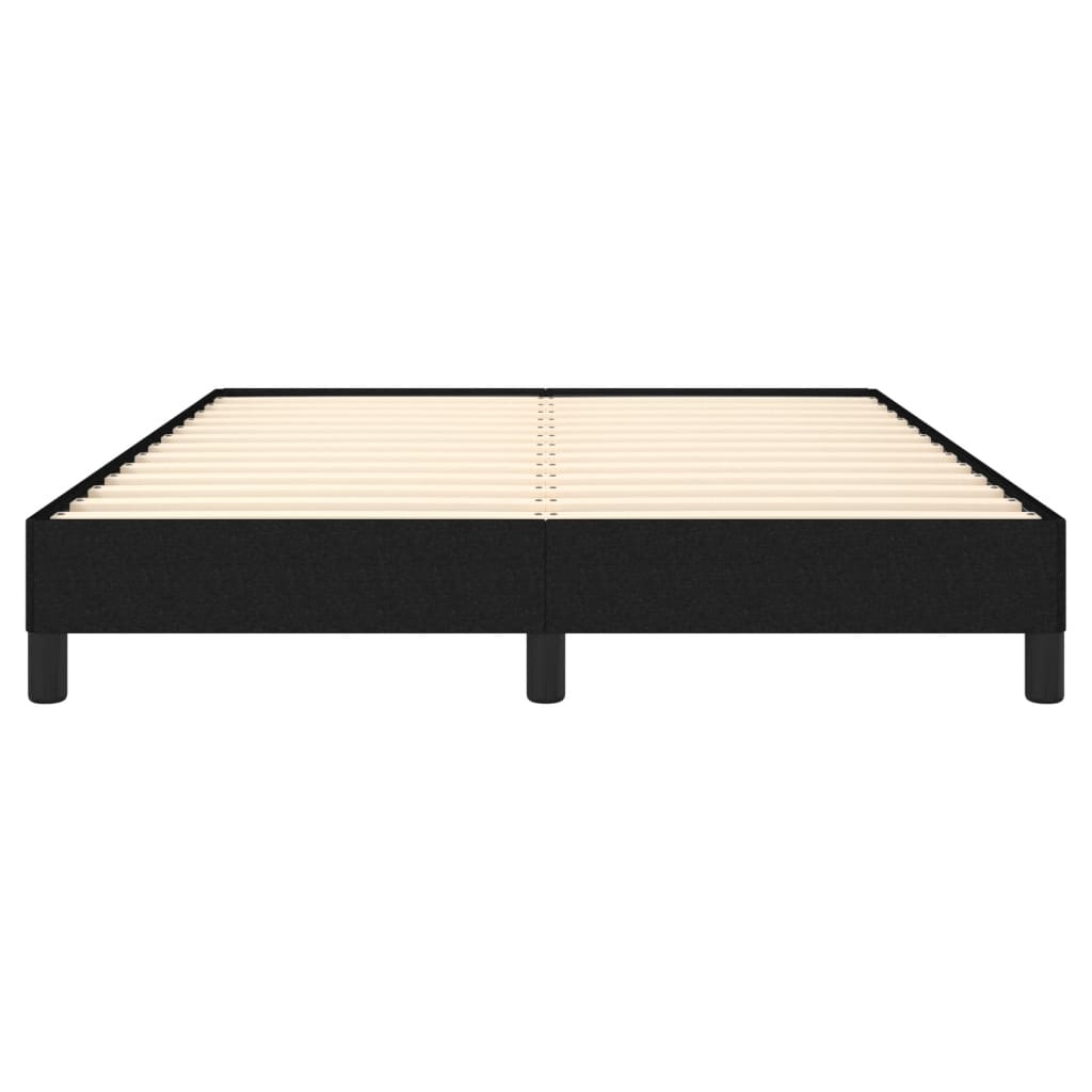 Bed Frame without Mattress Black 137x187 cm Double Fabric