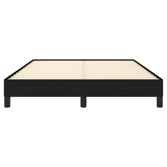 Bed Frame without Mattress Black 137x187 cm Double Fabric