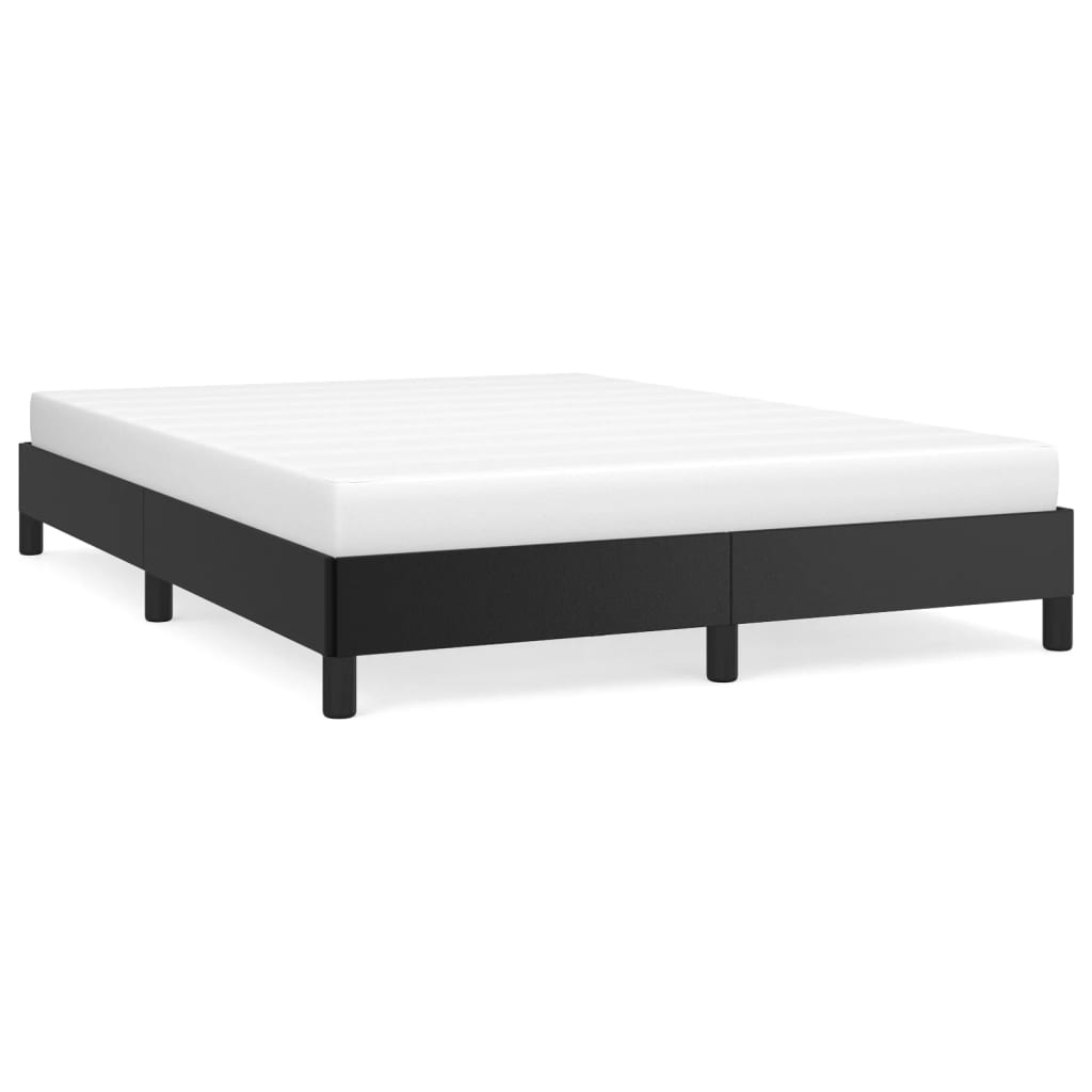 Bed Frame without Mattress Black 137x187 cm Double Faux Leather