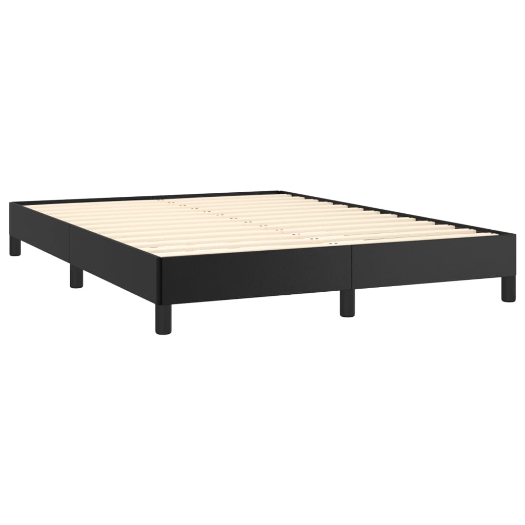 Bed Frame without Mattress Black 137x187 cm Double Faux Leather