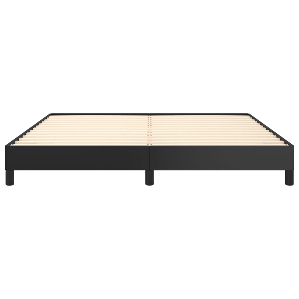 Bed Frame without Mattress Black 152x203 cm Queen Faux Leather