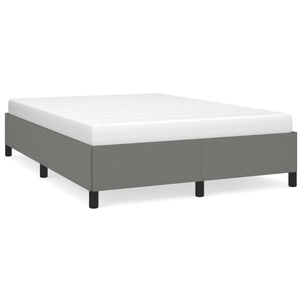 Bed Frame without Mattress Dark Grey 152x203 cm Queen Fabric