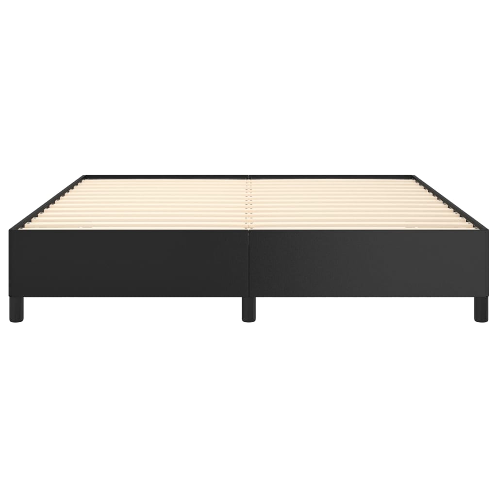 Bed Frame without Mattress Black 152x203 cm Queen Faux Leather