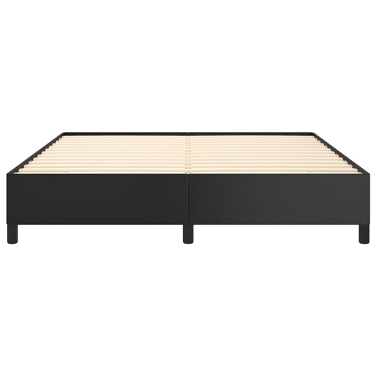 Bed Frame without Mattress Black 152x203 cm Queen Faux Leather