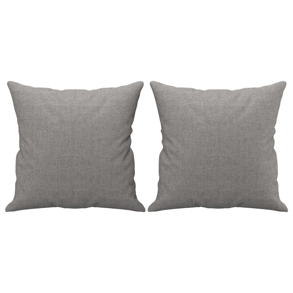 Throw Pillows 2 pcs Light Grey 40x40 cm Fabric