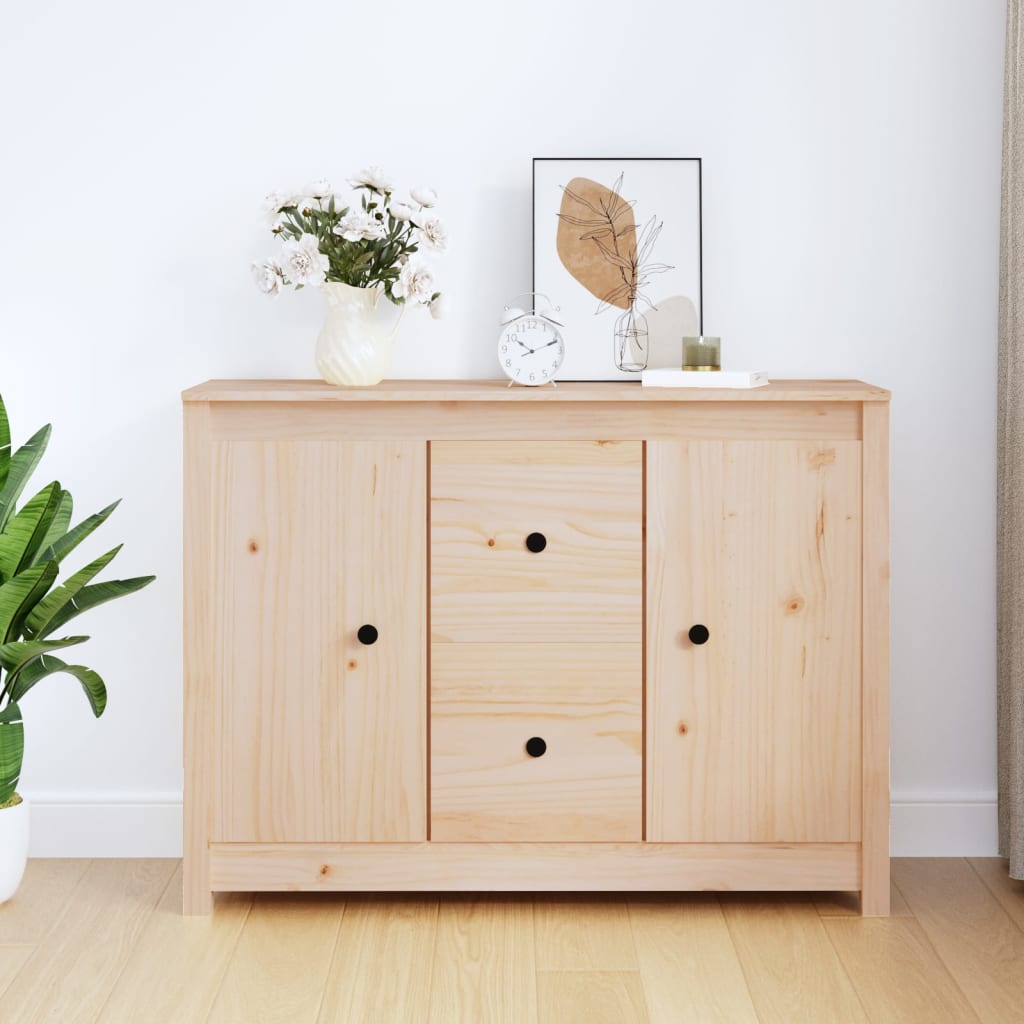 Sideboard 100X35X74 Cm Solid Wood Pine