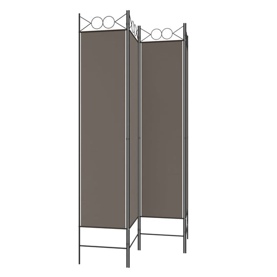 4-Panel Room Divider Anthracite 160x200 cm Fabric