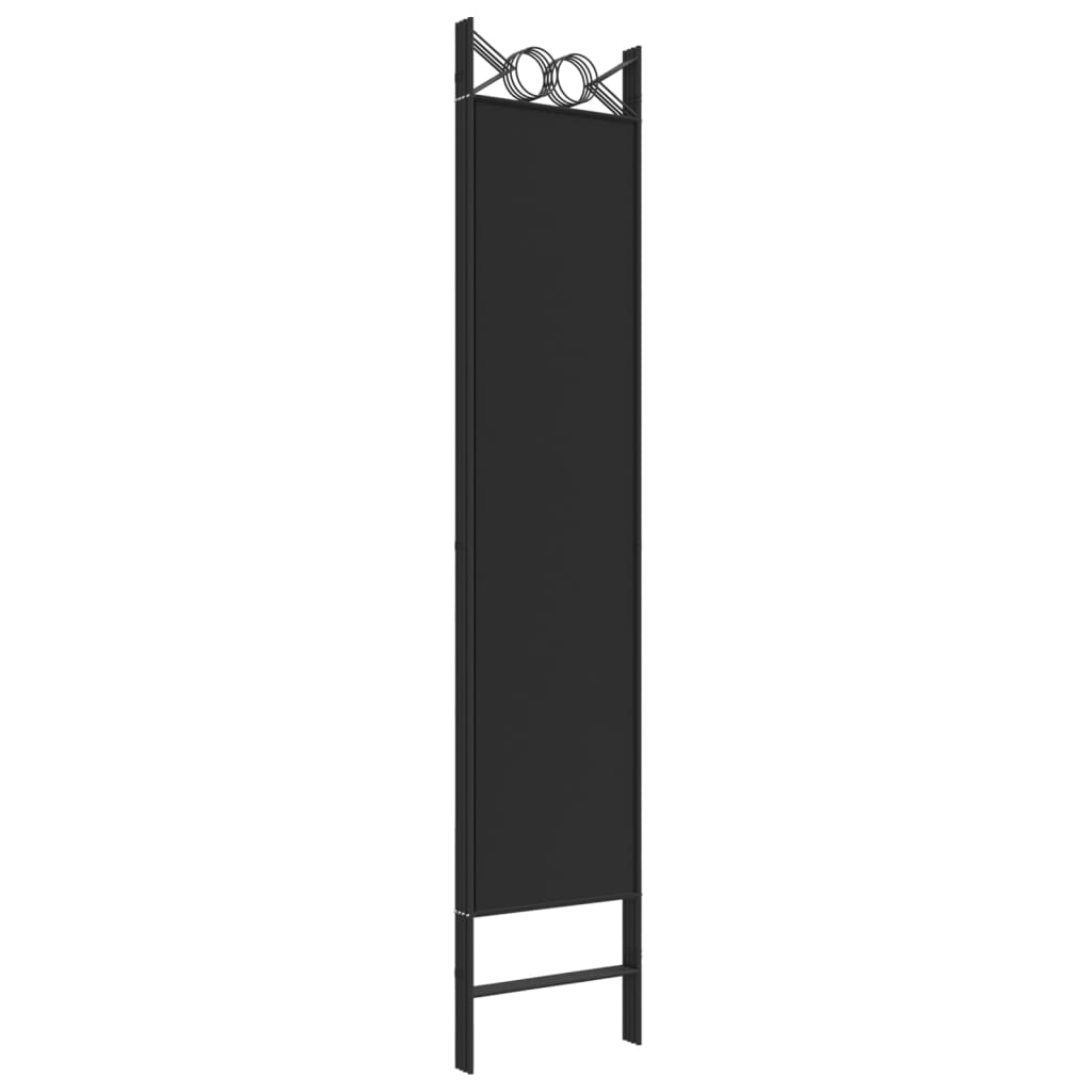 4-Panel Room Divider Black 160x200 cm Fabric