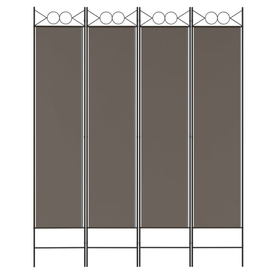 4-Panel Room Divider Anthracite 160x220 cm Fabric