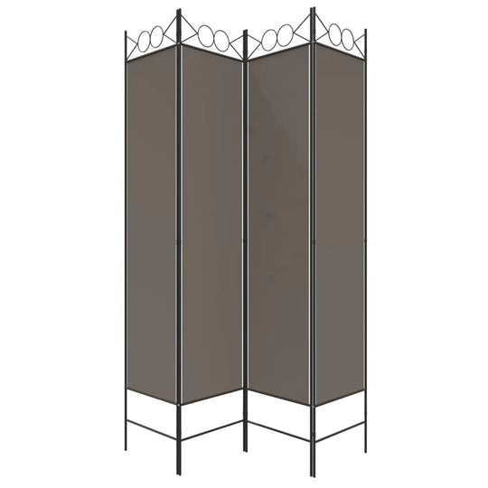 4-Panel Room Divider Anthracite 160x220 cm Fabric