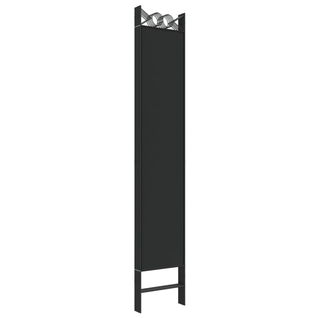 6-Panel Room Divider Black 240x220 cm Fabric