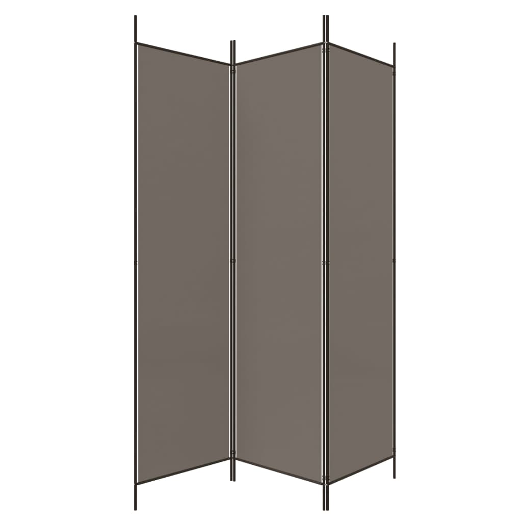 3-Panel Room Divider Anthracite 150x200 cm Fabric