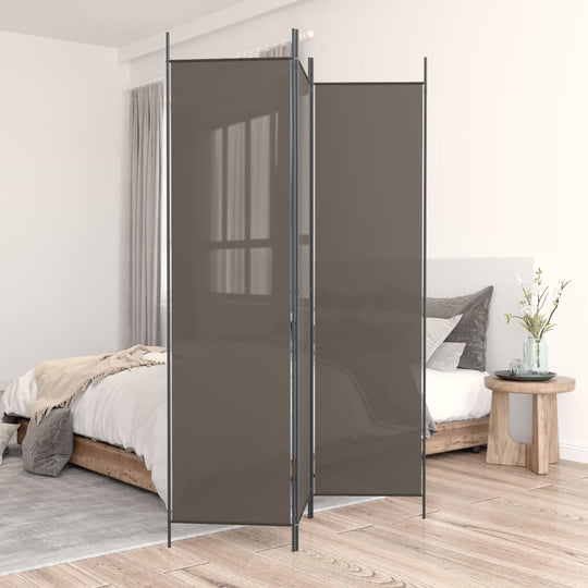 3-Panel Room Divider Anthracite 150x200 cm Fabric