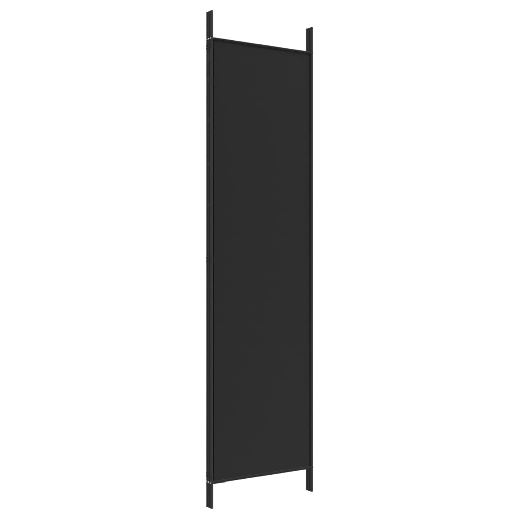 3-Panel Room Divider Black 150x200 cm Fabric