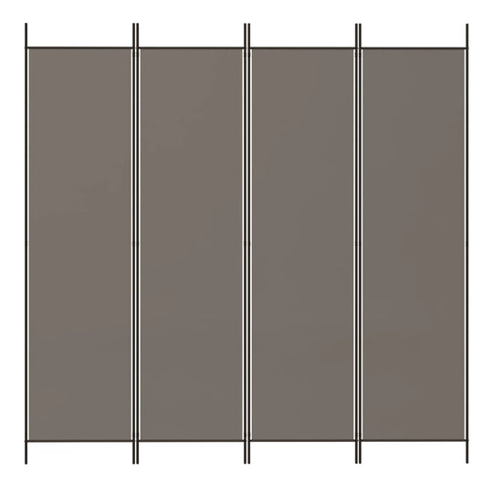 4-Panel Room Divider Anthracite 200x200 cm Fabric