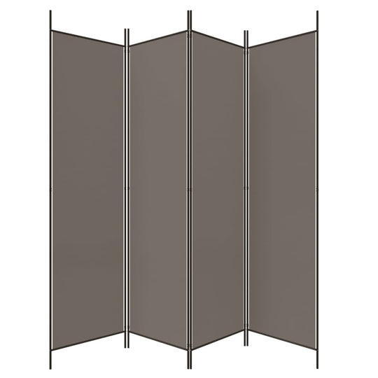 4-Panel Room Divider Anthracite 200x200 cm Fabric