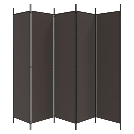 6-Panel Room Divider Brown 300x200 cm Fabric