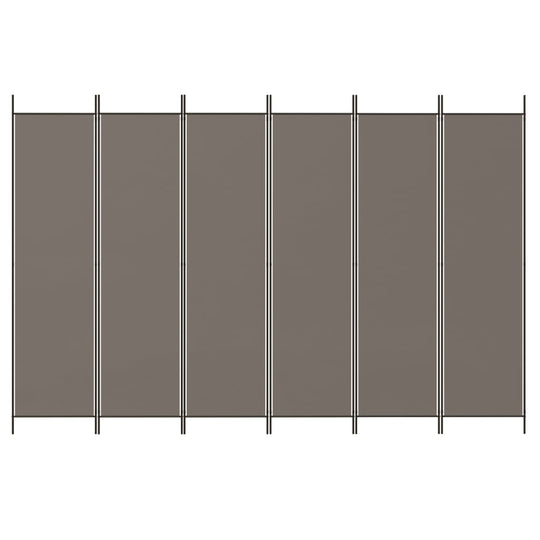 6-Panel Room Divider Anthracite 300x200 cm Fabric