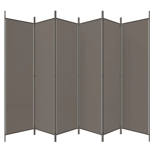 6-Panel Room Divider Anthracite 300x200 cm Fabric