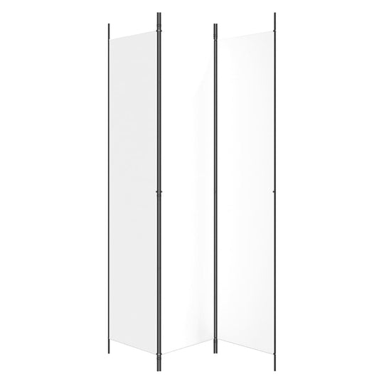 3-Panel Room Divider White 150x220 cm Fabric