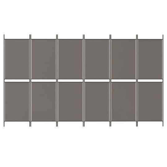 6-Panel Room Divider Anthracite 300x180 cm Fabric