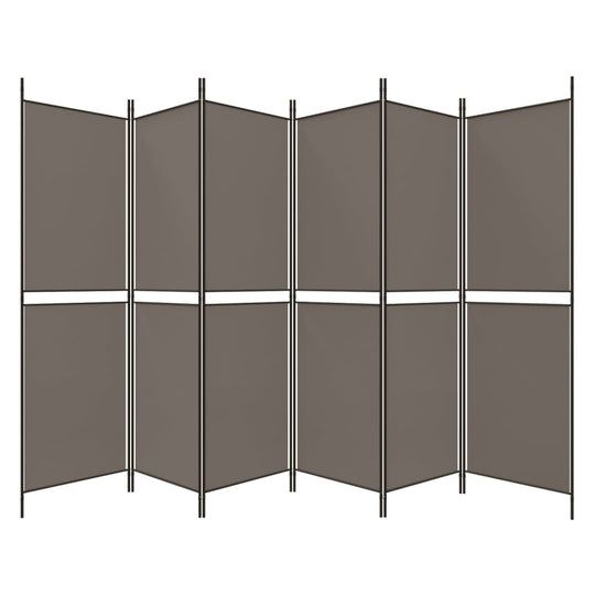 6-Panel Room Divider Anthracite 300x180 cm Fabric