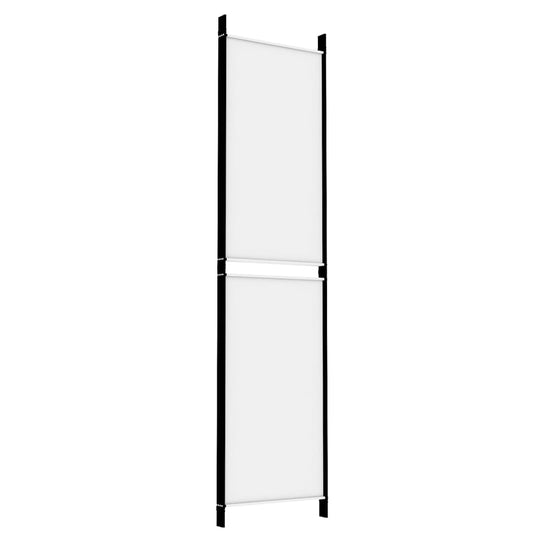 4-Panel Room Divider White 200x200 cm Fabric