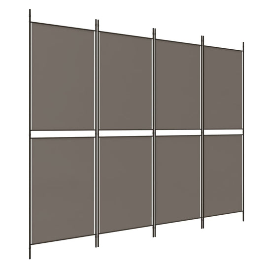 4-Panel Room Divider Anthracite 200x200 cm Fabric