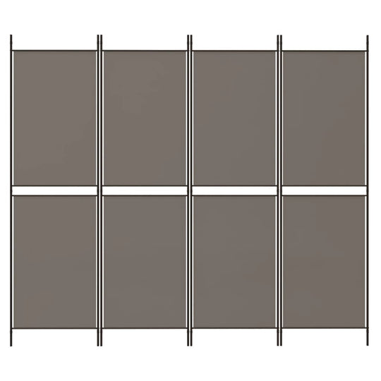 4-Panel Room Divider Anthracite 200x200 cm Fabric