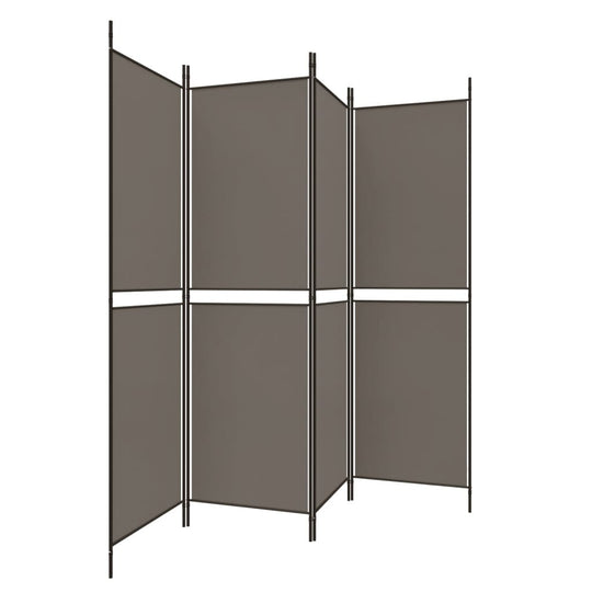 4-Panel Room Divider Anthracite 200x200 cm Fabric