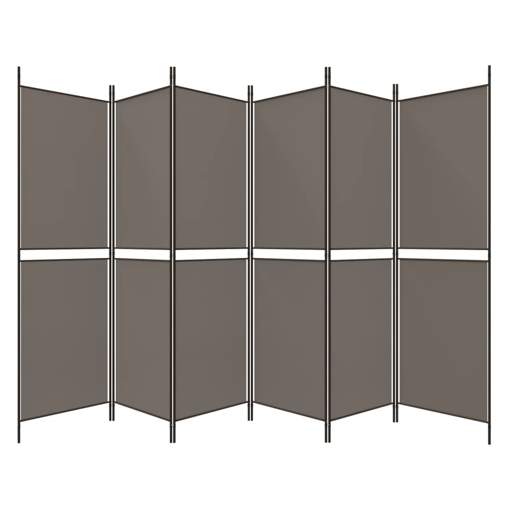 6-Panel Room Divider Anthracite 300x200 cm Fabric