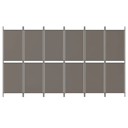 6-Panel Room Divider Anthracite 300x220 cm Fabric