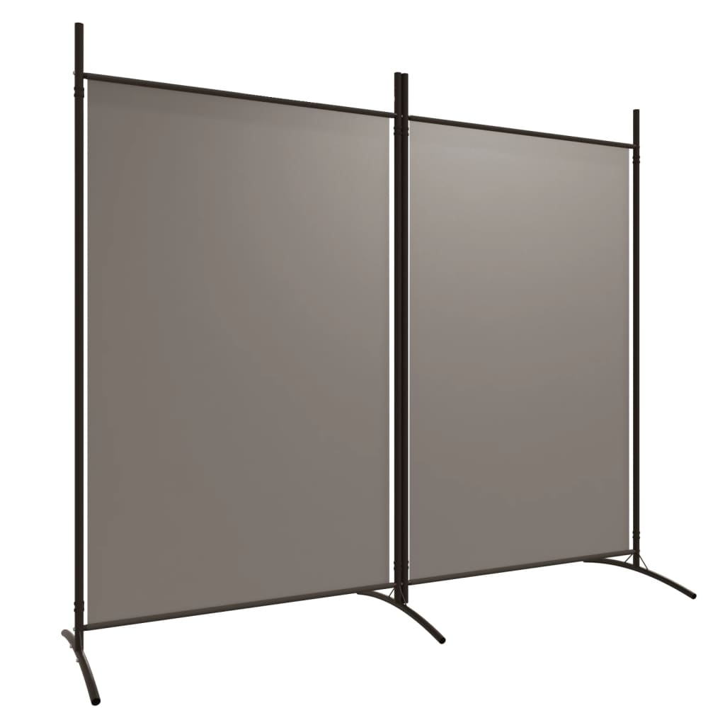 2-Panel Room Divider Anthracite 175x180 cm Fabric