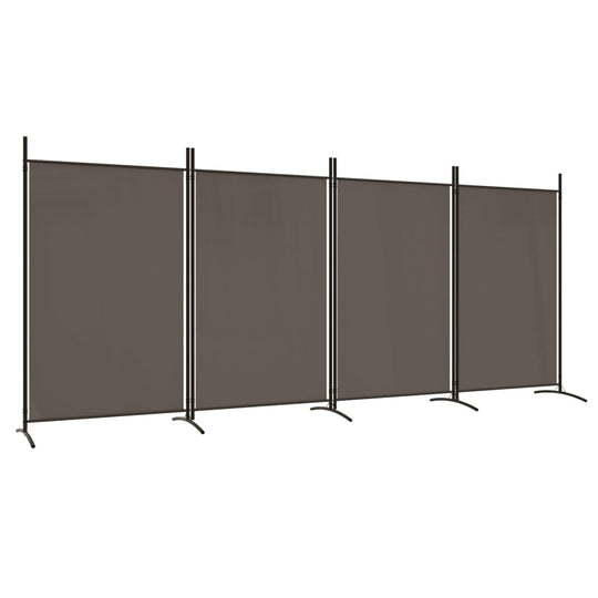 4-Panel Room Divider Anthracite 346x180 cm Fabric