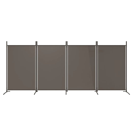 4-Panel Room Divider Anthracite 346x180 cm Fabric