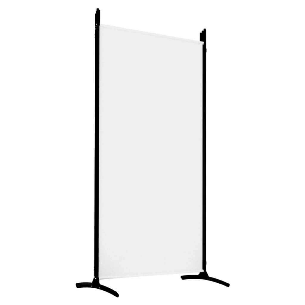 5-Panel Room Divider White 433x180 cm Fabric