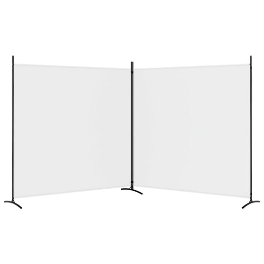 2-Panel Room Divider White 348x180 cm Fabric