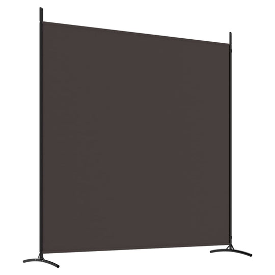 2-Panel Room Divider Brown 348x180 cm Fabric