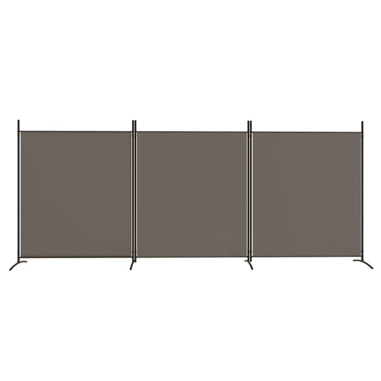 3-Panel Room Divider Anthracite 525x180 cm Fabric