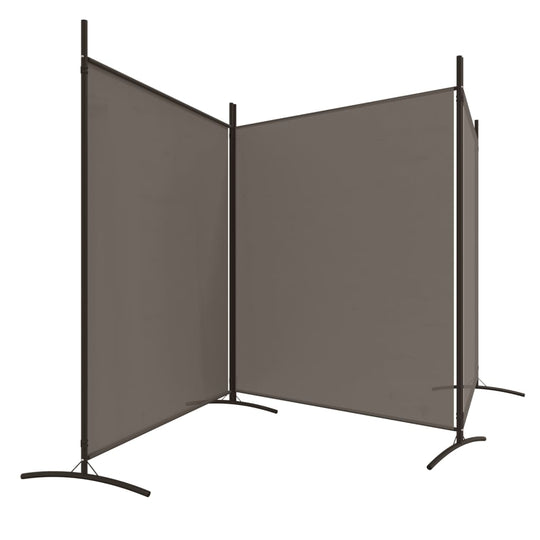 3-Panel Room Divider Anthracite 525x180 cm Fabric