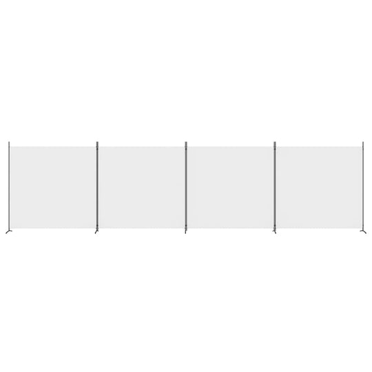 4-Panel Room Divider White 698x180 cm Fabric