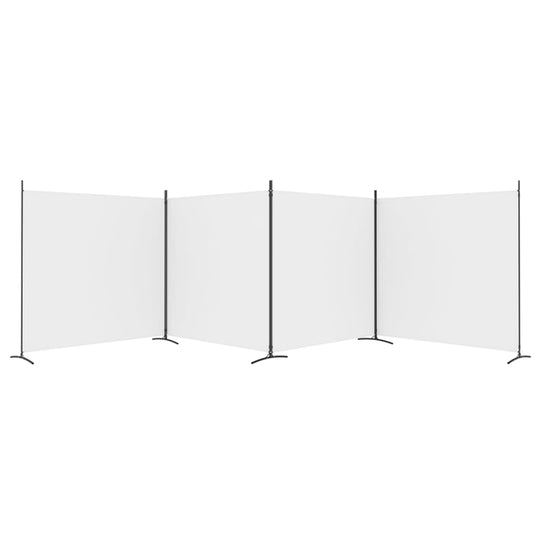 4-Panel Room Divider White 698x180 cm Fabric