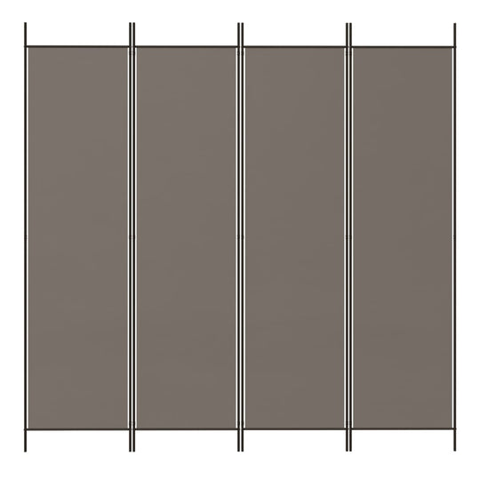 4-Panel Room Divider Anthracite 698x180 cm Fabric