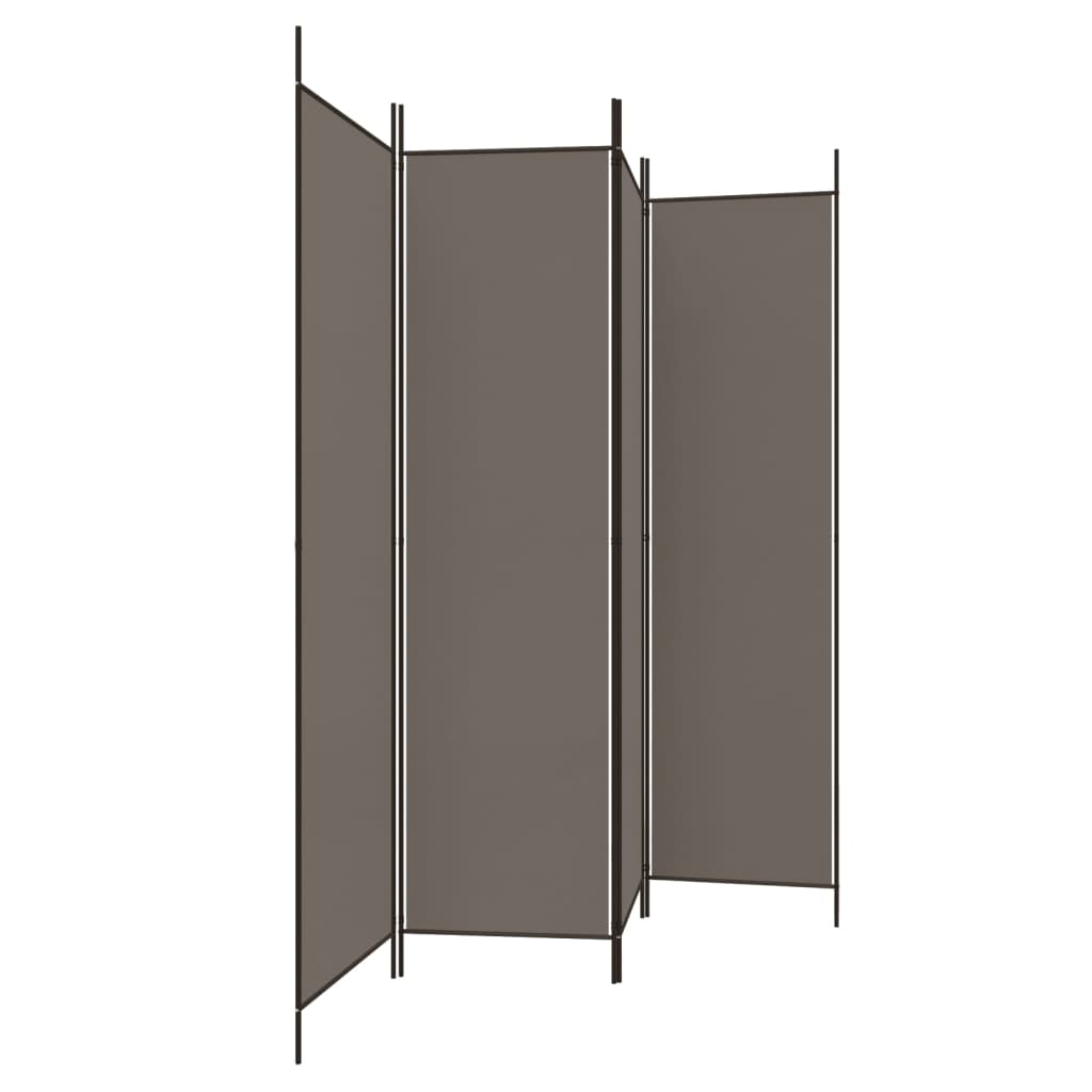 4-Panel Room Divider Anthracite 698x180 cm Fabric