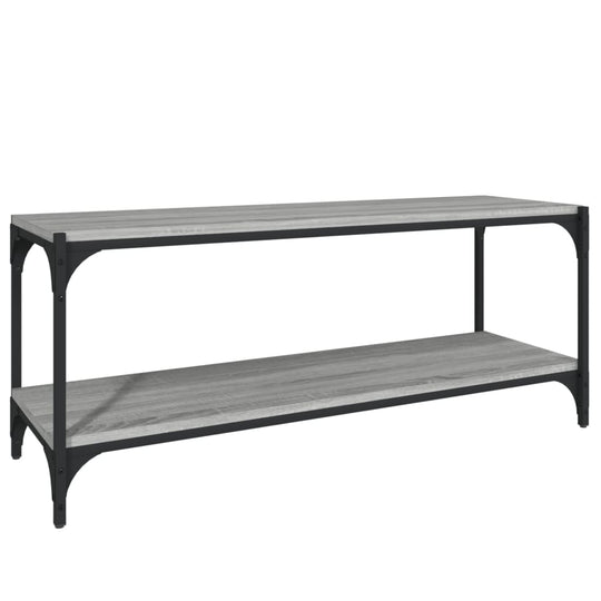 TV Cabinet Grey Sonoma 100x33x41 cm Engineered Wood and Steel