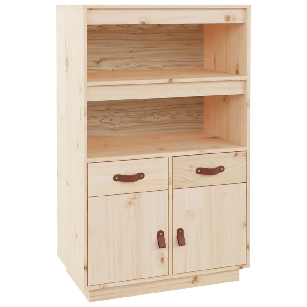 Highboard 67X40X108.5 Cm Solid Wood Pine