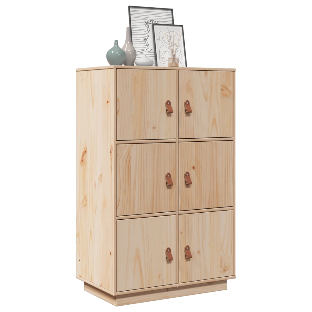 Highboard 67X40X108.5 Cm Solid Wood Pine