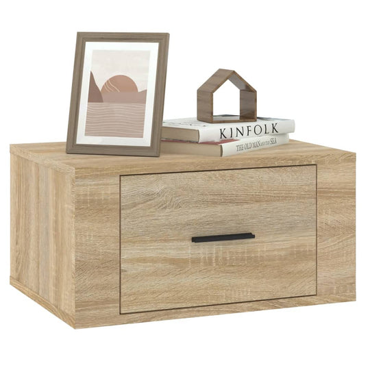 Wall-mounted Bedside Cabinets 2 pcs Sonoma Oak 50x36x25 cm