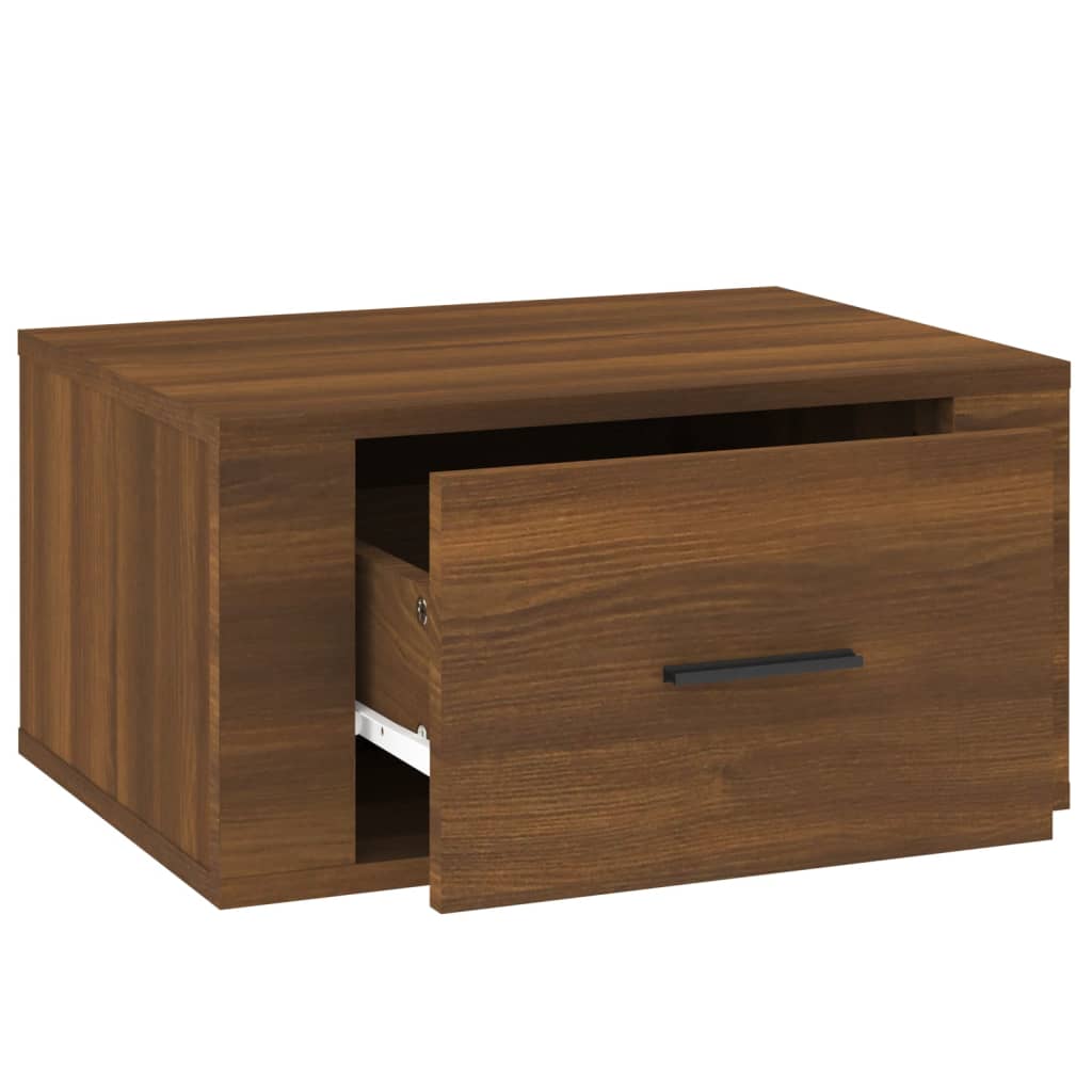 Wall-mounted Bedside Cabinets 2 pcs Brown Oak 50x36x25 cm